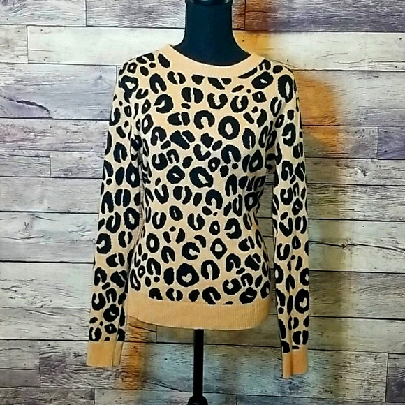 a new day Sweaters - NEW! A NEW DAY LEOPARD PRINT SWEATER